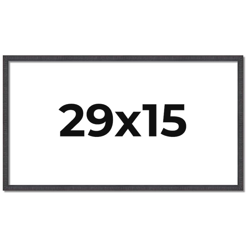 29x15 Frame Brown Picture Frame - Complete Modern Photo Frame Includes