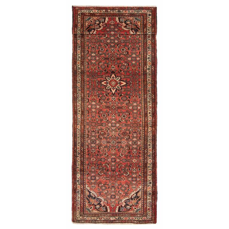 ECARPETGALLERY Hand-knotted Andelz Red Wool Rug - 3'7 x 10'9 - Red - 3'7 x 10'9