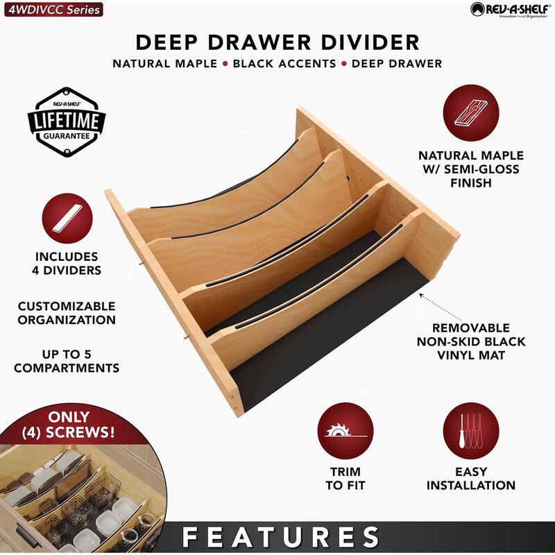 Rev-A-Shelf 4WDIVCC-24-1 Craftsman 19-1/4" W X 19-13/16" D Designer