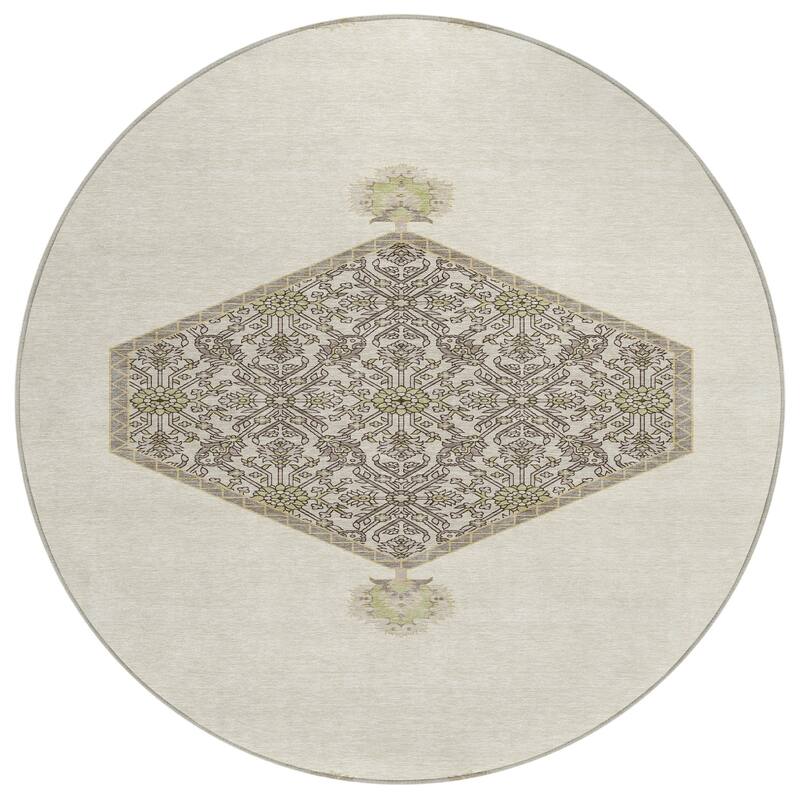 Machine Washable Indoor/ Outdoor Traditional Chantille Rug