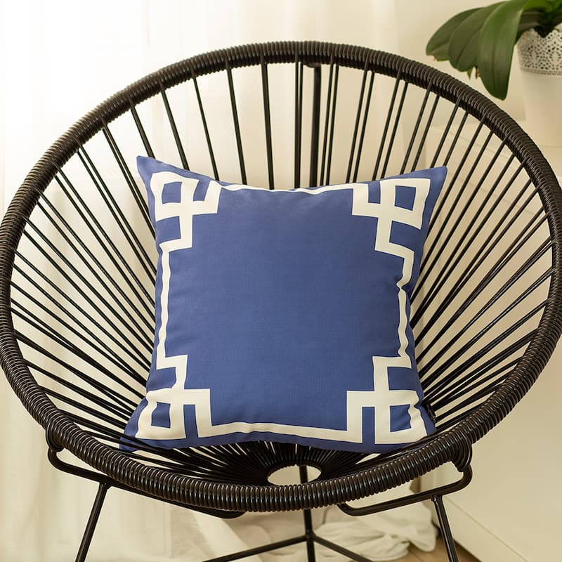Geometric Greek Key Decorative Throw Pillow Cover