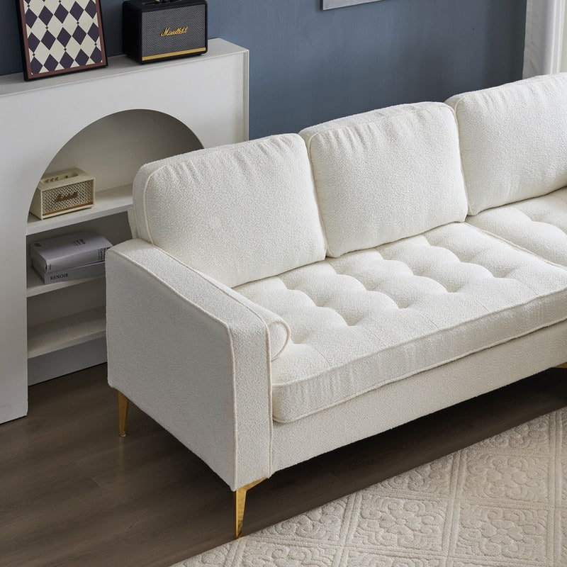 3-Seater Golden Tripod Legs Indoor Modular Sofa