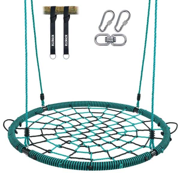slide 2 of 10, 750lbs 40'' Spider Tree Swing for Kids and Adults with 9.8 FT Swing Hanging Straps