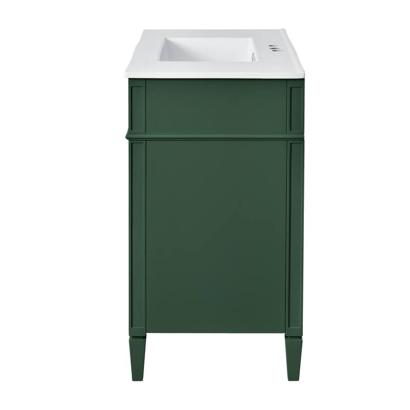 36'' Freestanding Bathroom Vanity with White Integrated Ceramic Sink - 36'' x 18.2'' x 33.78''