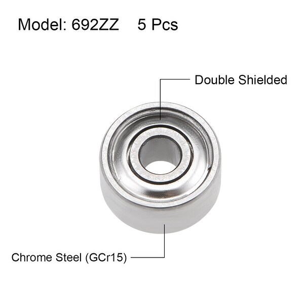 F3x8x4 Mm (F693-ZZ) Flanged Bearing | NZ Miniature Bearings Ltd - View #4