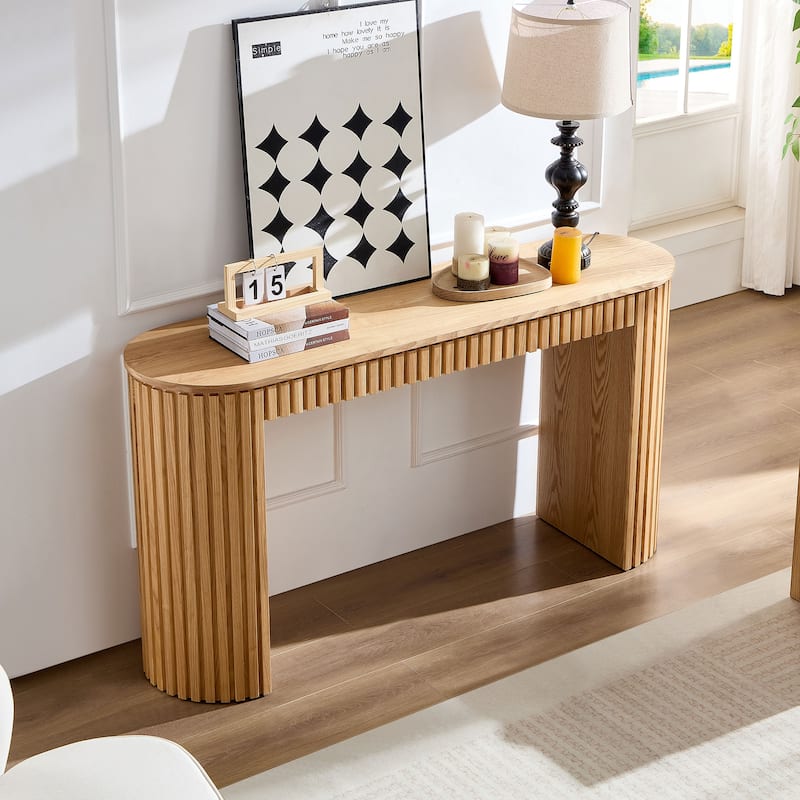 GDF Studio - Harlar Modern Wood Console Table with Drawer