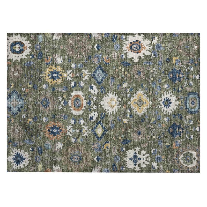 Machine Washable Indoor/ Outdoor Traditional Marci Chantille Rug