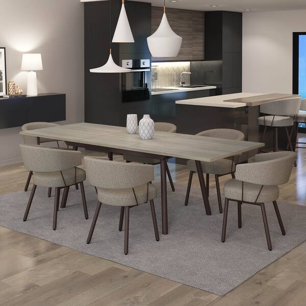 slide 1 of 15, Amisco Faber Table and Corey Chairs 7-Pieces Dining Set