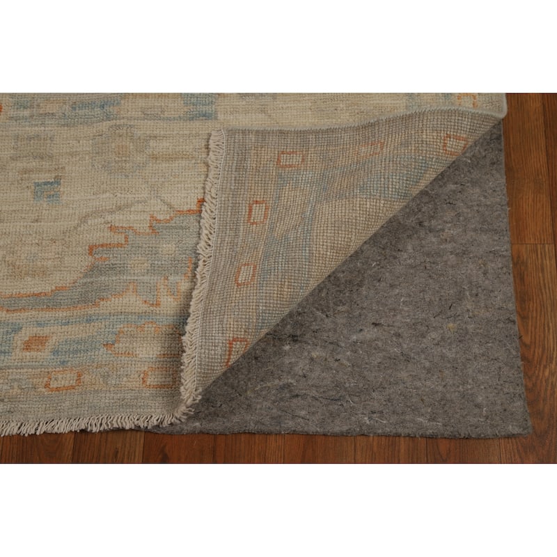 Hand Knotted Oriental 100% Wool Carpet Transitional All-Over Greys & Charcoal Oushak Area Rug - 11' 7'' X 8' 11''