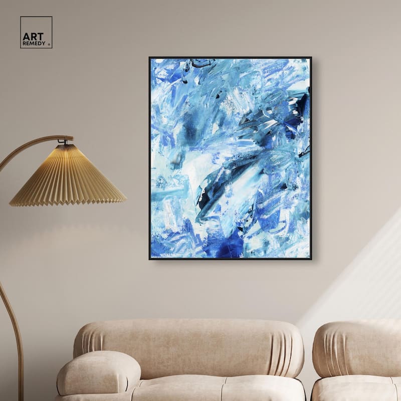 Impasto Blues Canvas by Art Remedy