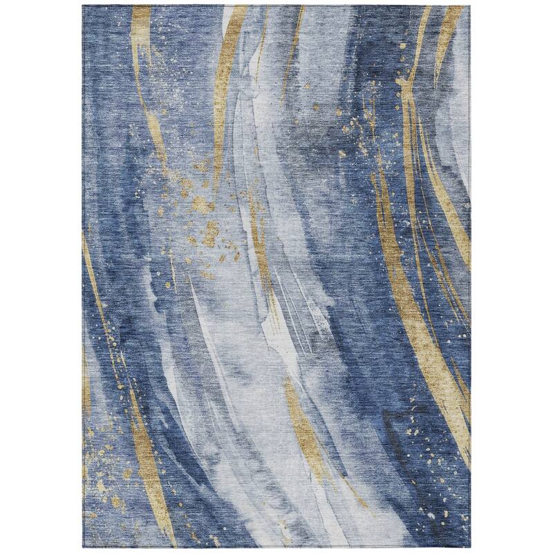 HomeRoots Abstract Transitional Rectangle Outdoor Rug