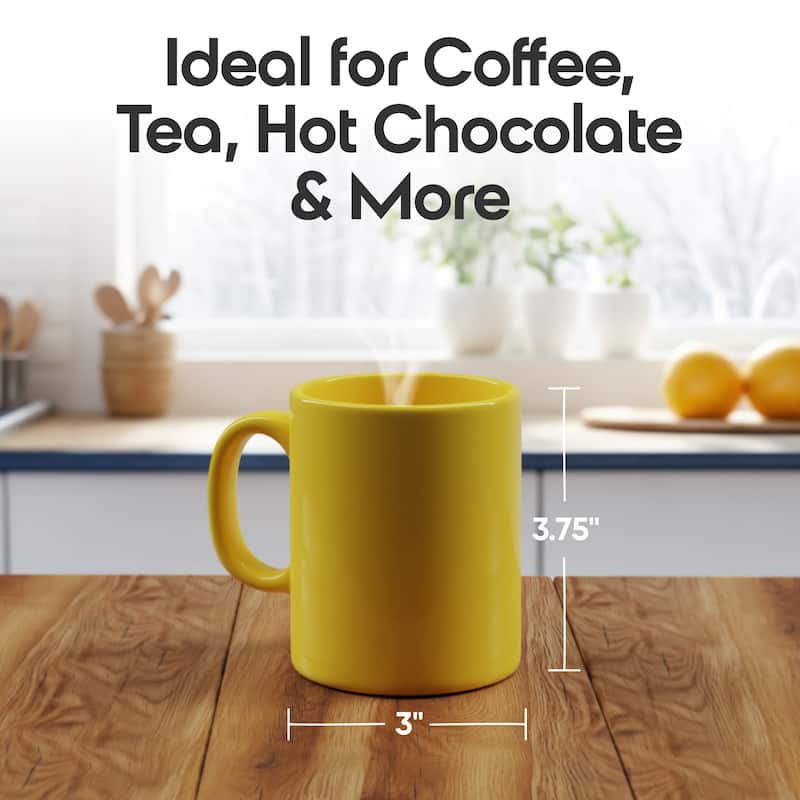 Omniware Teaz Cafe 11 oz Classic Mug - 3" D x 3.75" H