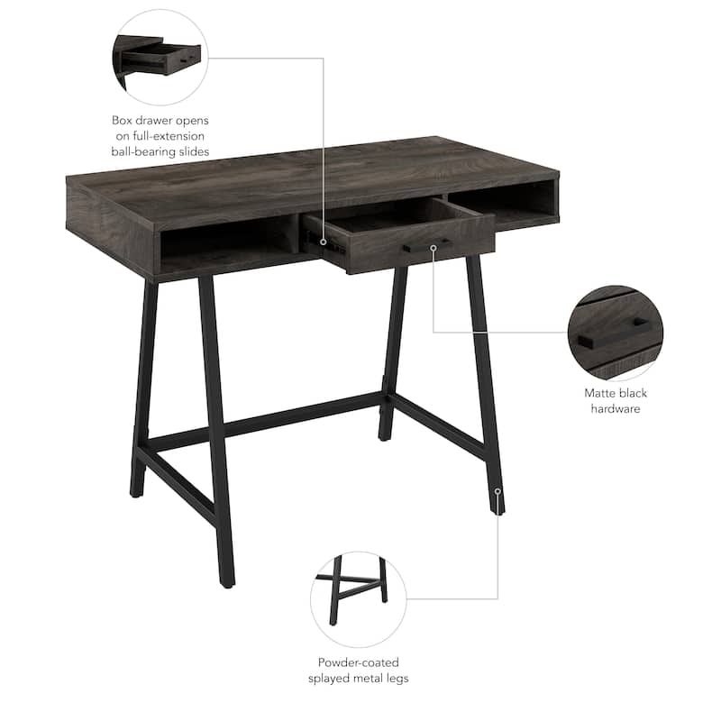 Bush Furniture Steele 40W Writing Computer Desk with Storage