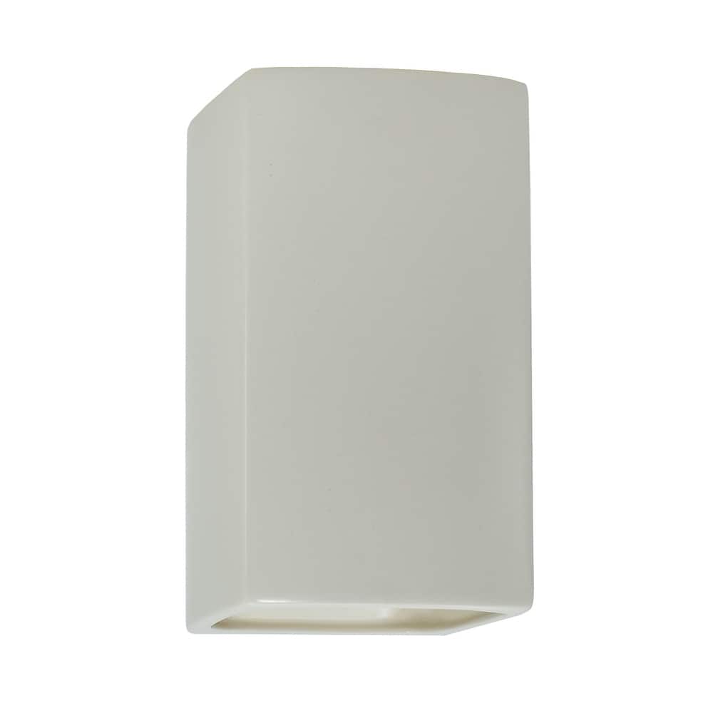 Justice Design Ambiance - Small Rectangle Wall Sconce - Closed Top (Outdoor) - Replaceable Bulb