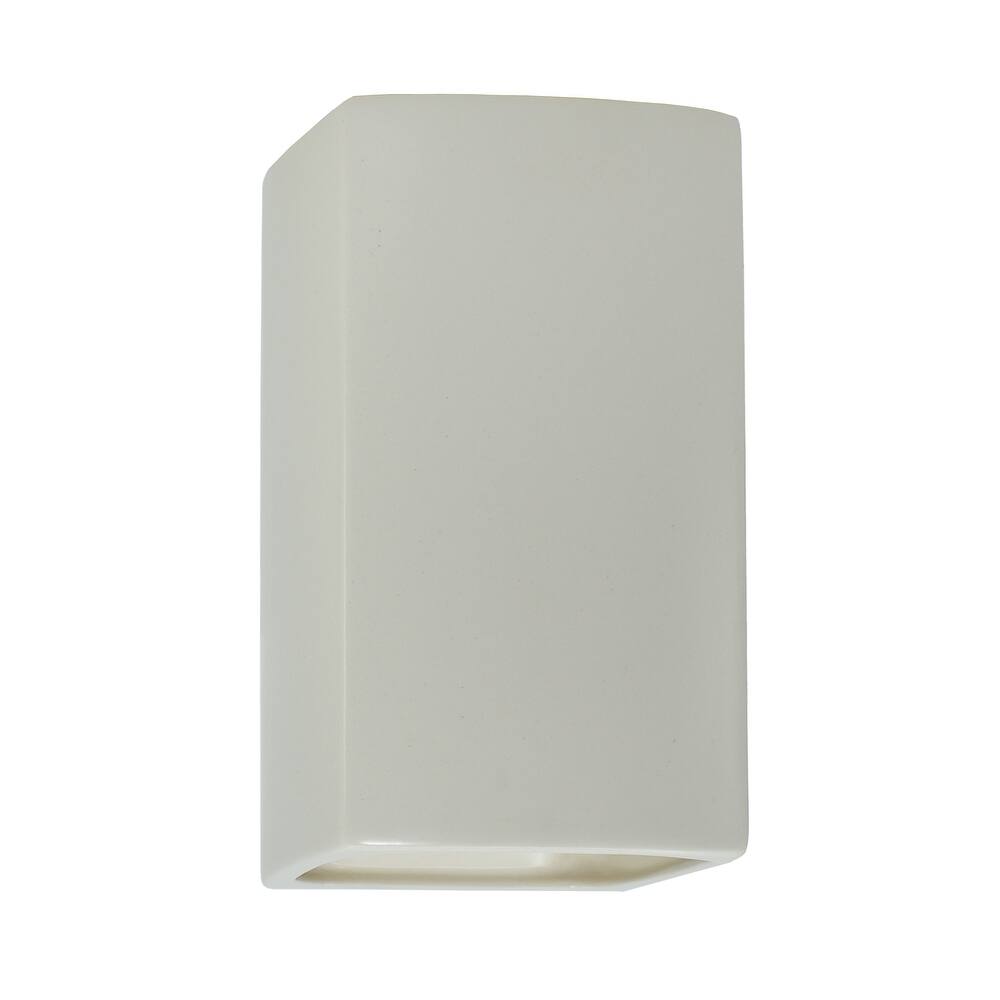 Justice Design Ambiance - Small Rectangle Wall Sconce - Closed Top - Replaceable Bulb