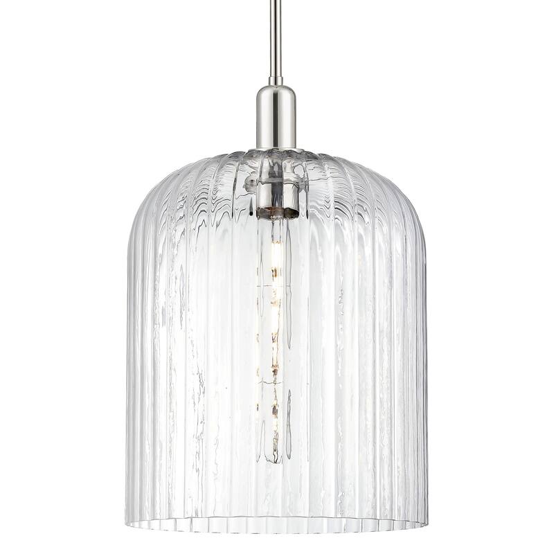 Innovations Lighting 716-1S-G559-12CL Bridal Veil 12" Wide Pendant - Polished Nickel