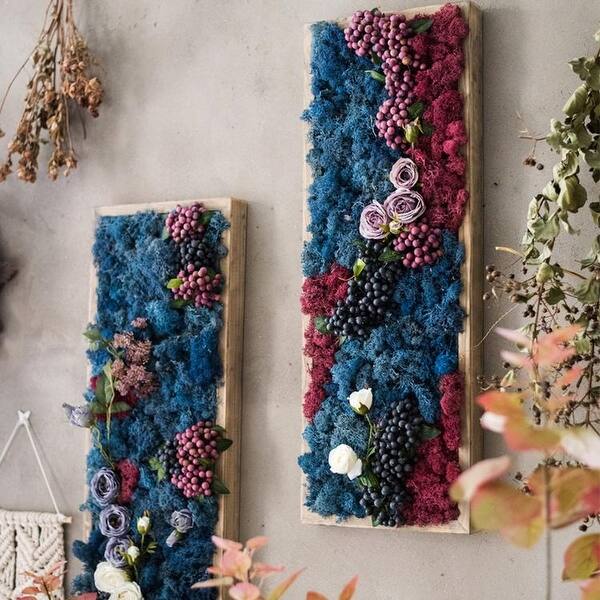 Shop Rusticreach Artificial Wall Plants Blue Cloud Framed Wall Art