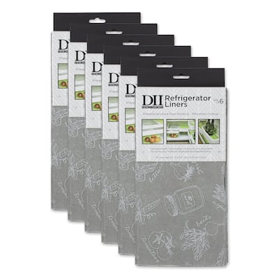 DII Nautical Blue Market Print Fridge Liner (Set of 6)