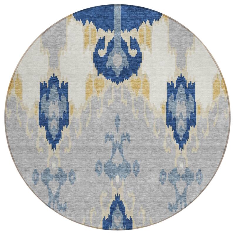 HomeRoots Ikat Transitional Rectangle Outdoor Rug