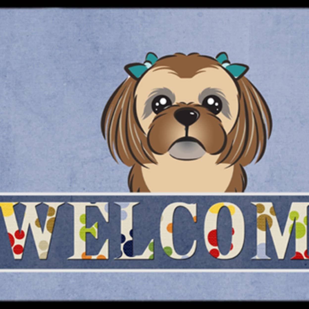 Shop Black Friday Deals On Carolines Treasures Bb1435mat Chocolate Brown Shih Tzu Welcome Indoor Outdoor Mat 18 X 27 In On Sale Overstock 27712089