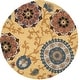 preview thumbnail 43 of 85, SAFAVIEH Handmade Blossom Nelia Modern Floral Wool Rug 6' Round - Gold/Multi