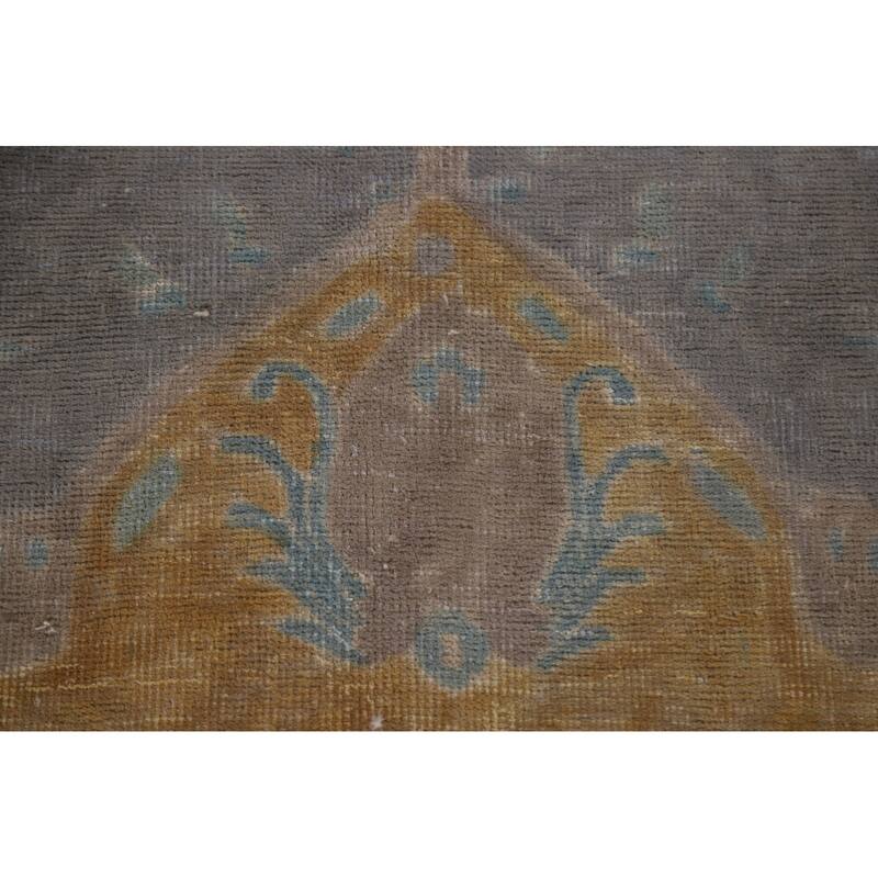 Hand Knotted Oriental 100% Wool Carpet Traditional Floral Greys & Charcoal Tabriz Area Rug - 12' 8'' X 9' 3''