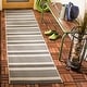 preview thumbnail 99 of 193, SAFAVIEH Courtyard Charmaine Indoor/ Outdoor Waterproof Area Rug 2'3" x 10' Runner - Grey/Bone