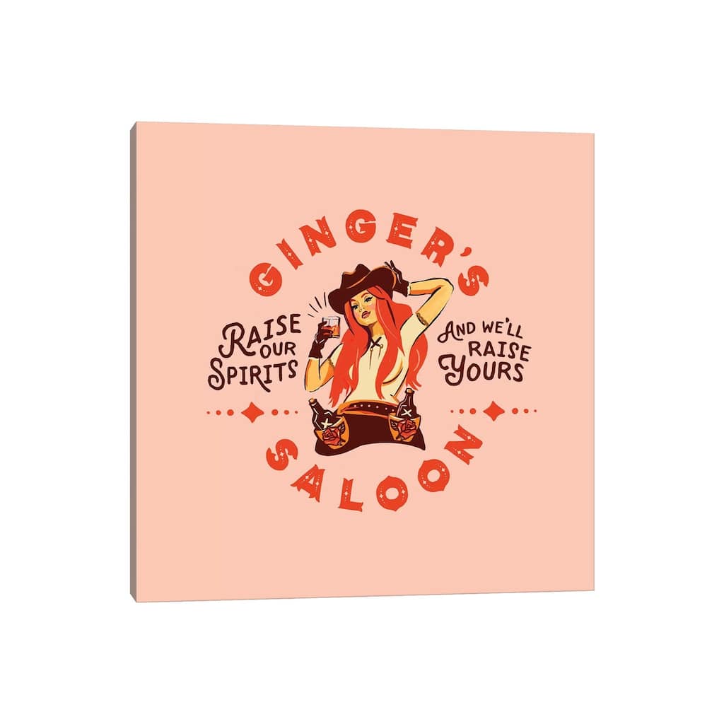 iCanvas "Western Ginger Saloon" by The Whiskey Ginger Canvas Print