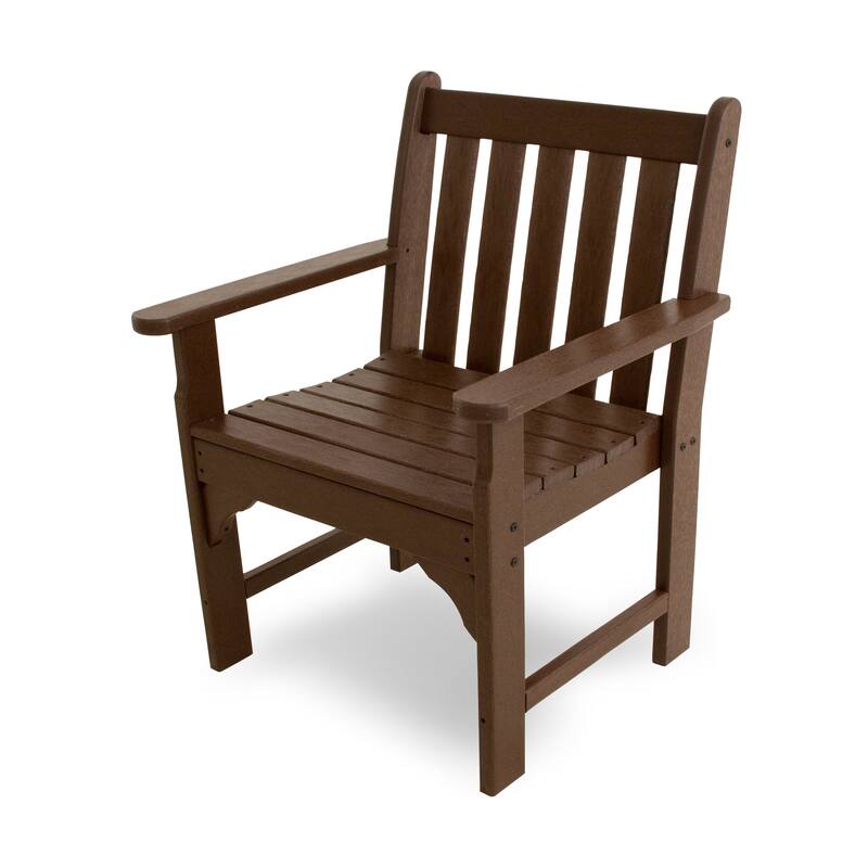 Traditional Poly Resin Vineyard Outdoor Arm Chair - Mahogany