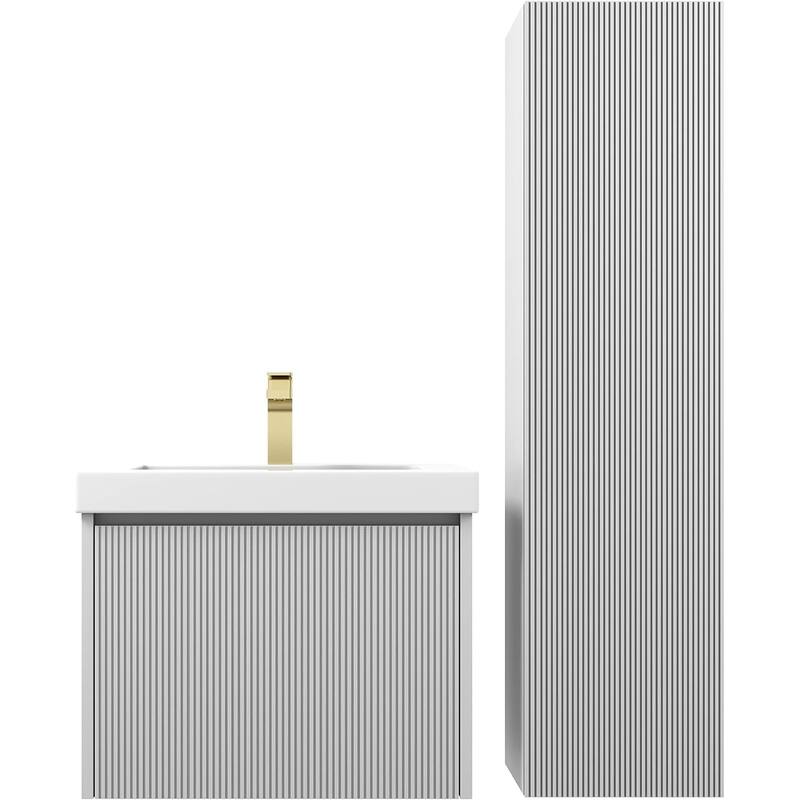 Blossom Positano 24" Floating Vanity with Sink & Side Cabinet