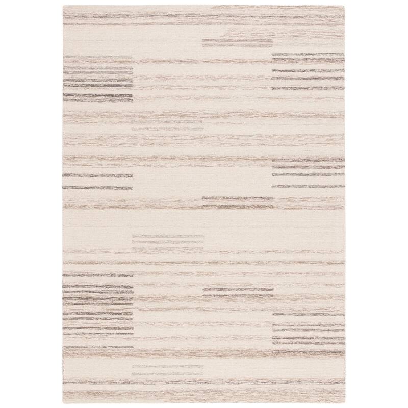 SAFAVIEH Handmade Metro Sinja Modern Abstract Wool Rug - 8' x 10' - Ivory/Brown
