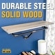 preview thumbnail 19 of 18, PIPE DECOR 24" Wall Mounted Clothing Rack with Wood Shelf and Industrial Steel Pipe