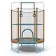 preview thumbnail 9 of 8, Gymax 60'' Trampoline for Kids w/ Gymnastic Bar Rings Foamed Handle No