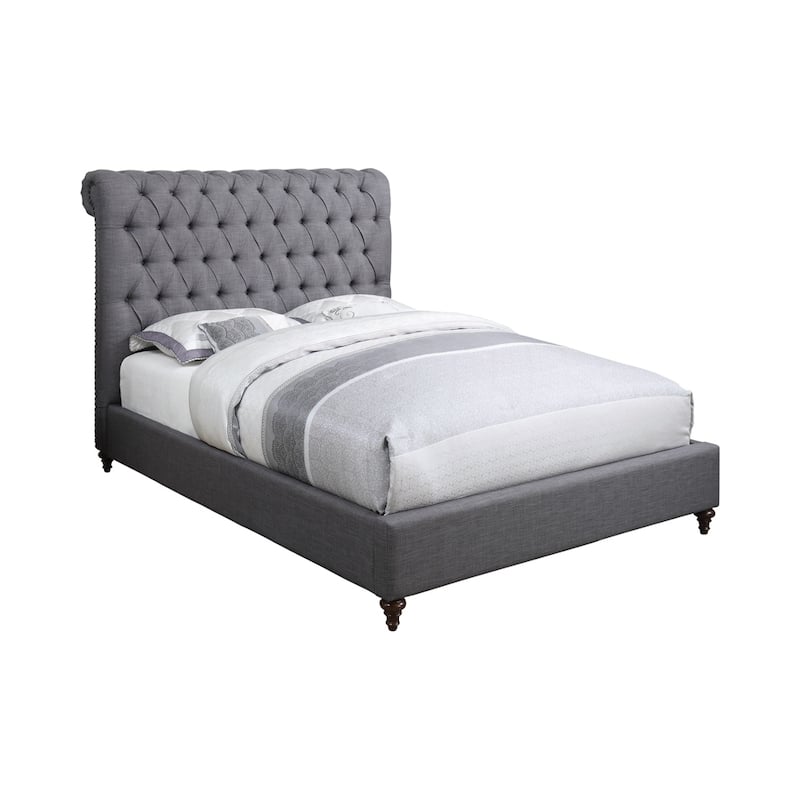 Devon Traditional Fabric Upholstered Panel Bed