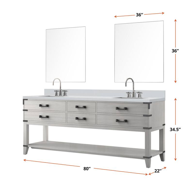 Norwalk Bath Vanity with Cultured Marble Top, Sink, Mirror and Faucet