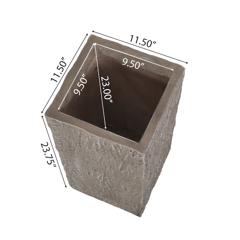 Littell Outdoor Cast Stone Planter by Christopher Knight Home