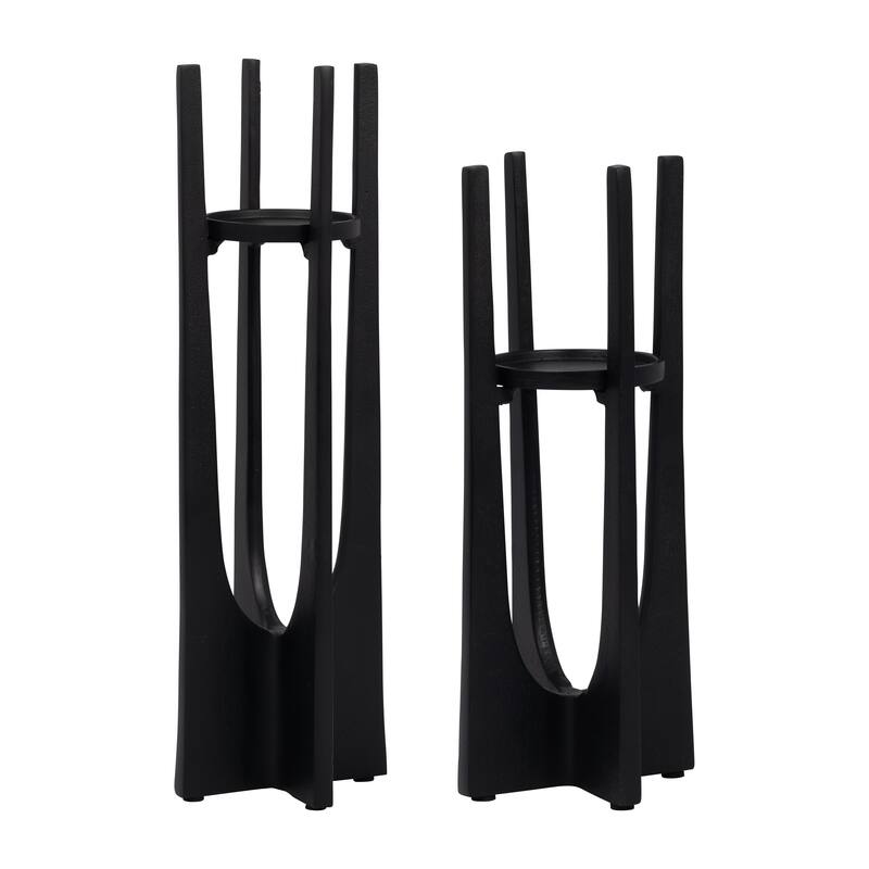Sagebrook Home Modern Metal Solid Pillar Candle Holder