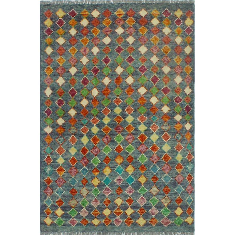 Balochi Agustina Grey/Rust Rug - 3'4" x 4'11"