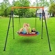 preview thumbnail 5 of 5, 440lbs Saucer Swing Set with Heavy-Duty Metal A-Frame and Adjustable Ropes