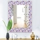 preview thumbnail 8 of 6, Designart 'Purple Bloom 5' Traditional Mirror - Frameless Vanity Mirror