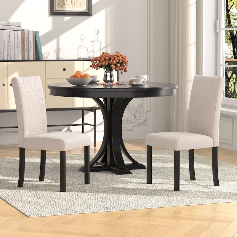 VECELO Upholstered Dining Chairs Set of 2/4/6 Parson Classic Upholstered Dining Chair Modern Parson Chairs