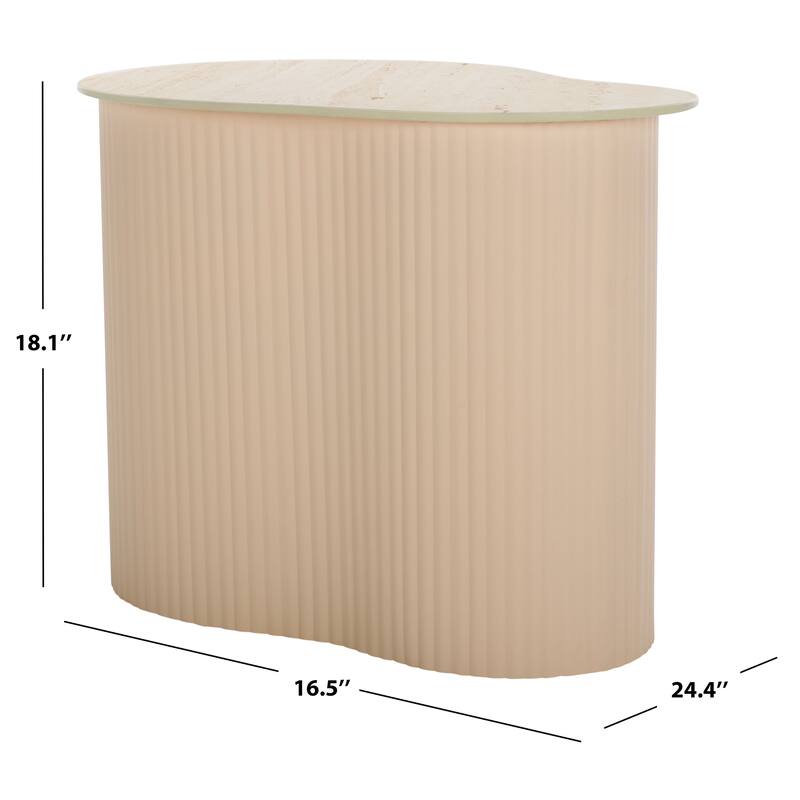 SAFAVIEH Home Mtp Medium Ceramic Side Table - 24"W x 17"D x 18"H
