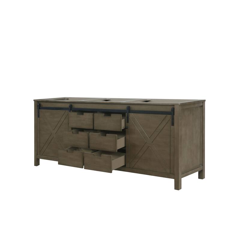 Marsyas 80 in W x 22 in D Ash Grey Double Bath Vanity