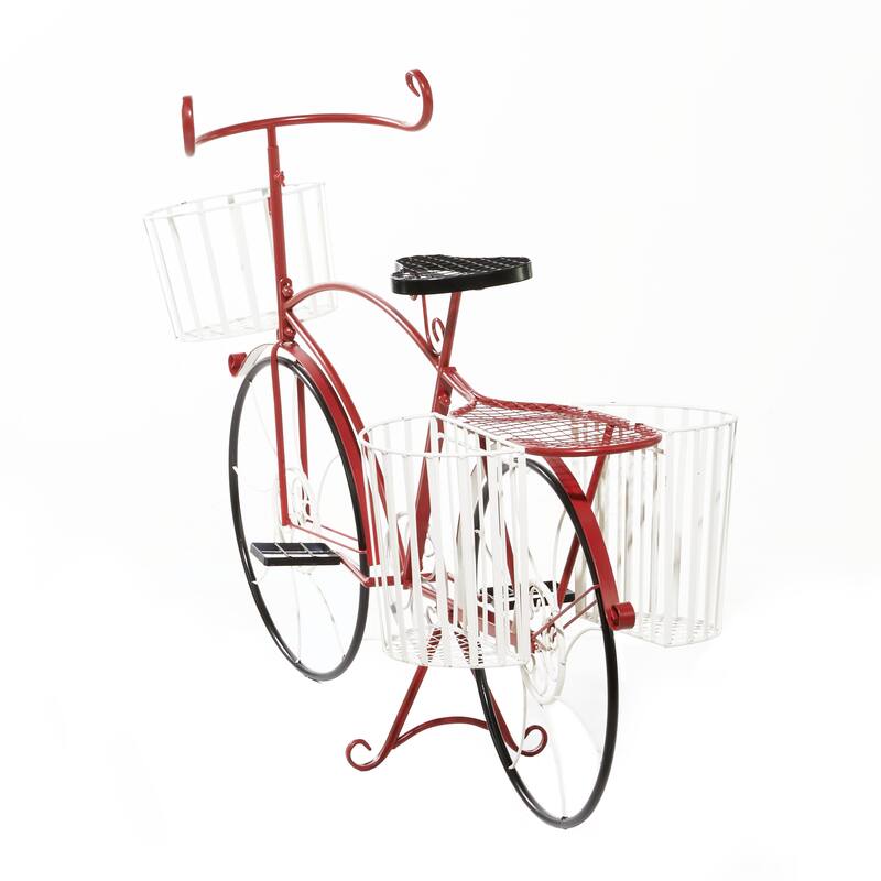 Red Metal Farmhouse Planter 33 x 52 x 18 - 52 x 18 x 33
