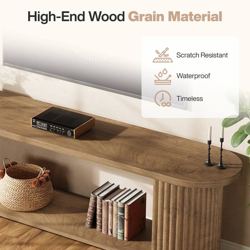 63" Fluted TV Stand for 50/55/65/75-Inch TV