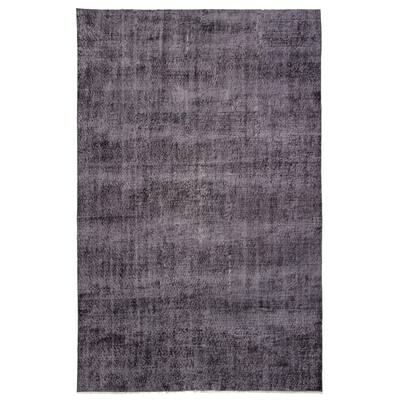 ECARPETGALLERY Hand-knotted Color Transition Black Wool Rug - 6'4 x 10'0
