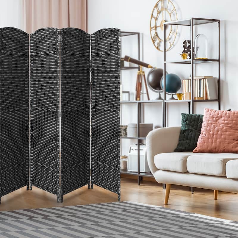 Room Divider Folding Privacy Screen Tall Partition Foldable Wall 8 Panel - 96” L x 19.50” W x 69” H
