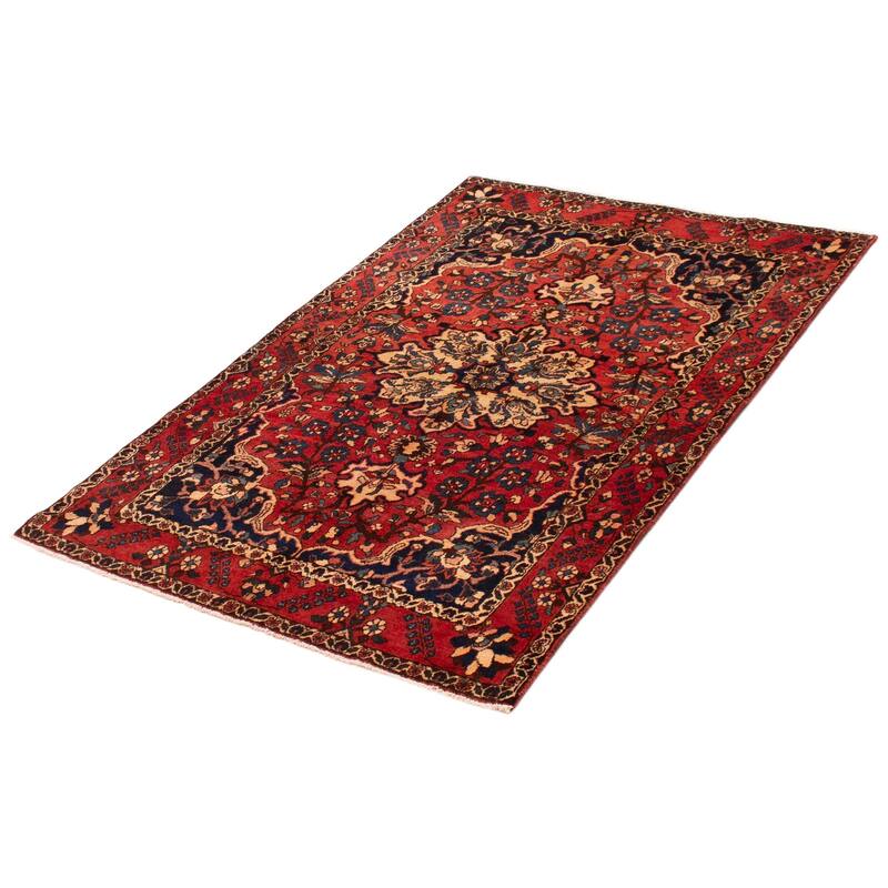 ECARPETGALLERY Hand-knotted Kayseri Vintage Red Wool Rug - 4'4 x 6'6