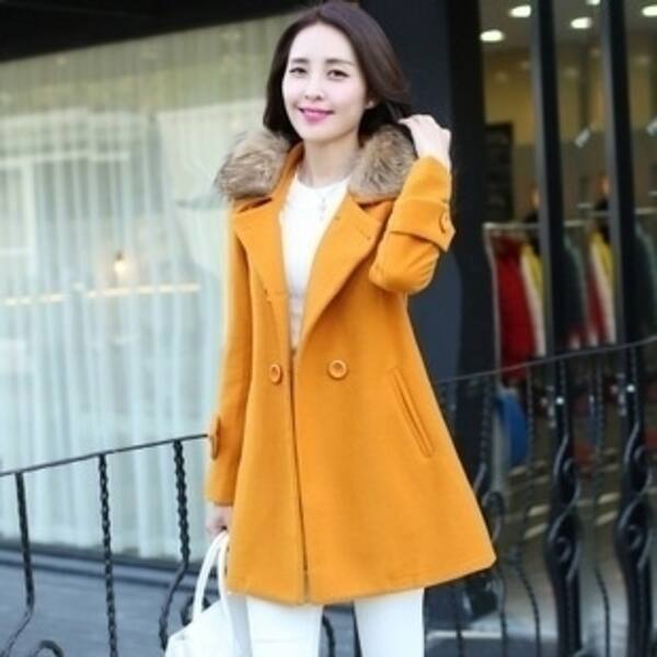 Shop Ladies Wool Coat New Autumn And Winter Fashion Slim Long Coat