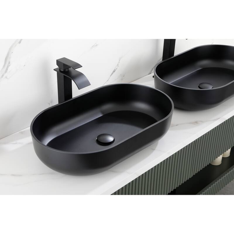 Eco-Friendly 24-Inch Acrylic Rectangular Vessel Sink, Durable and Hygienic, for Modern Bathroom Design - 24in L